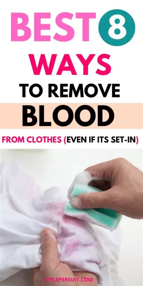 remove blood from clothes vinegar